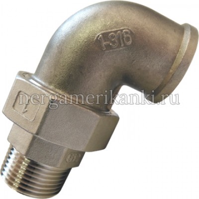 Американка угловая НР/ВР 3/8 AISI 316 BSP